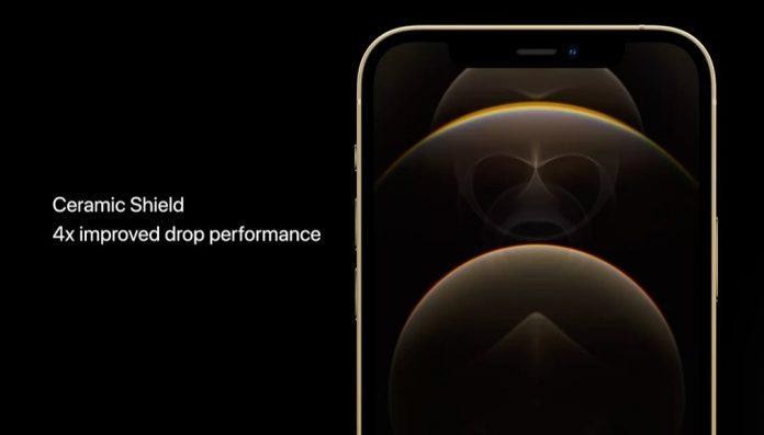 Mặt trước iPhone 12 Pro Max không còn sử dụng kính cường lực (Ảnh: Apple)