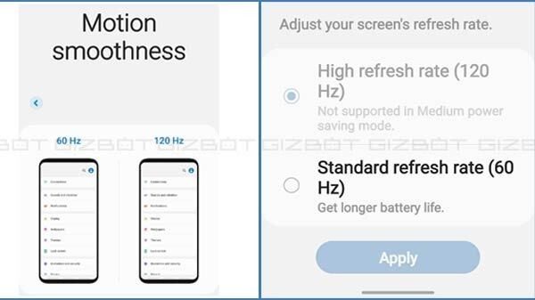 Giảm tần số quét màn hình (Ảnh: Gizbot)