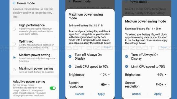 Bật tính năng tiết kiệm pin (Ảnh: Gizbot)