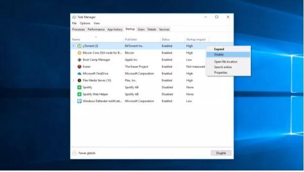 Tắt các ứng dụng tự động mở khi khởi động máy (Ảnh: Tech Radar)