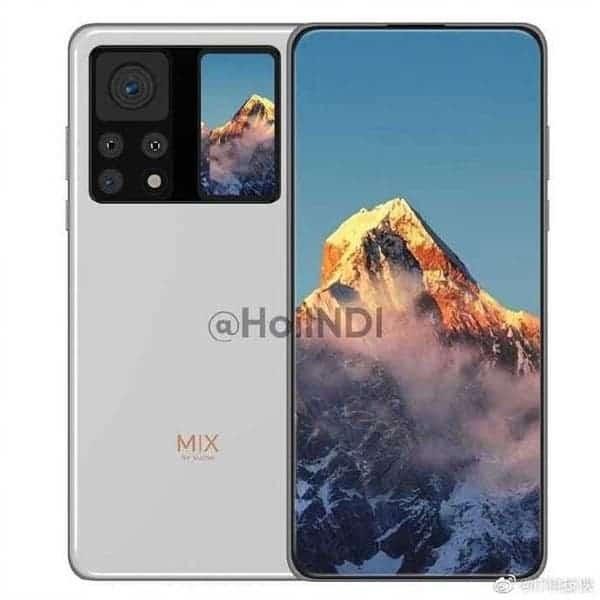 Hình ảnh được cho là thiết kế của Xiaomi Mi MIX 4 được một bloger tại Trung Quốc đăng tải trên mạng (Ảnh: Gizchina)