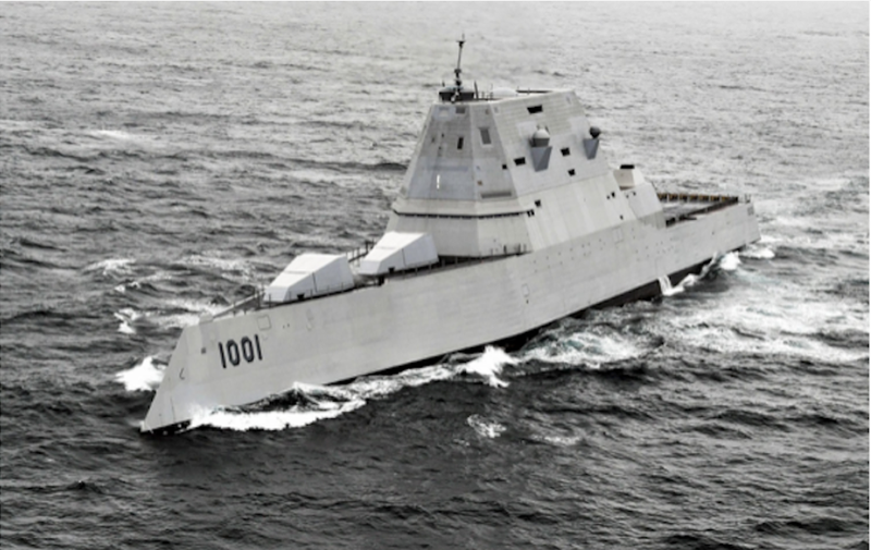 Tàu khu trục tàng hình USS Zumwalt của Hải quân Mỹ (Ảnh: Asia Times)