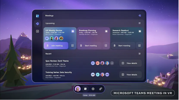 Microsoft Teams trên nền tảng thực tế ảo VR (Ảnh: The Verge)