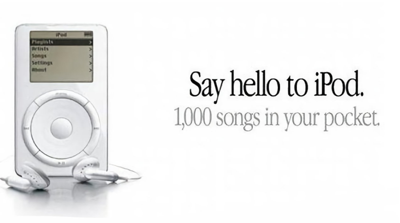 Mẫu iPod đời đầu có thể lưu trữ 1.000 bài hát (Ảnh: Apple Insider)