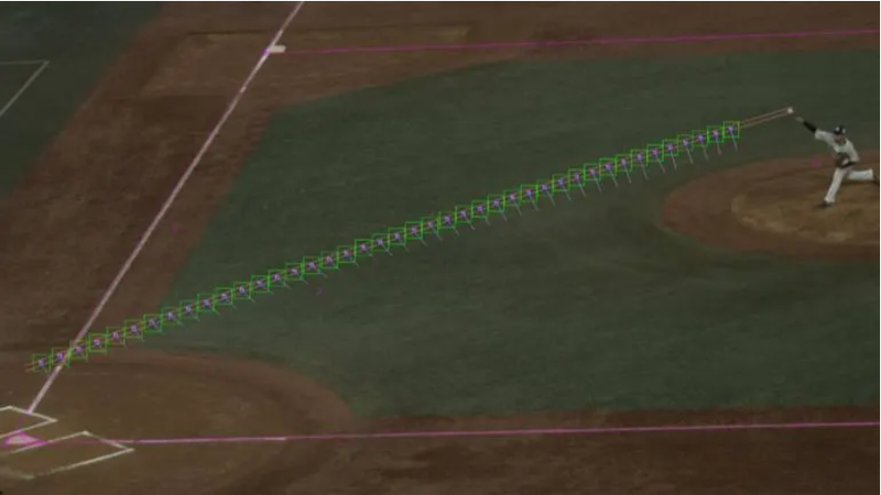 Máy ảnh Hawk-Eye Innovations được sử dụng để theo dõi chuyển động của quả bóng trong các trận đấu bóng chày chuyên nghiệp ở Nhật Bản (Ảnh: Nikkei Asia)