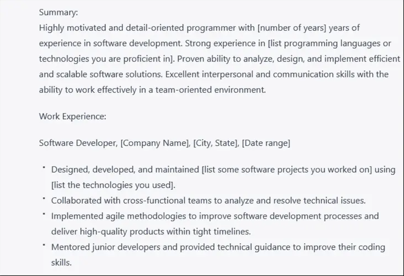 Cũng giống như đơn xin việc, bạn hoàn toàn có thể nhờ ChatGPT viết sơ yếu lý lịch cho mình (Ảnh: How To Geek)