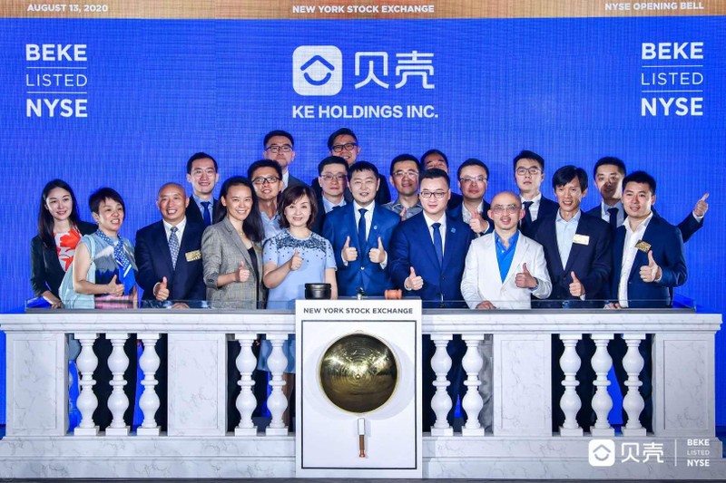 Beike chính thức IPO thành công trên Sàn chứng khoán New York vào tháng 8/2020 (Ảnh: Gaw Capital)