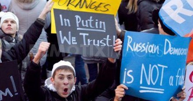 Giới trẻ Nga ủng hộ ông Putin.