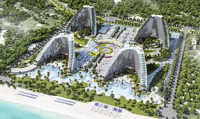 Phối cảnh dự án bất động sản The Arena Cam Ranh do Nha Trang Bay JSC làm chủ đầu tư (Ảnh: Internet)