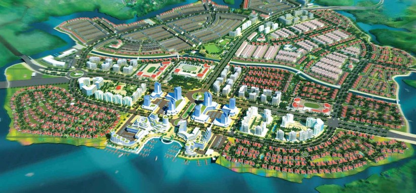 Phối cảnh dự án  Khu đô thị sinh thái - kinh tế mở Long Hưng (Nguồn: Internet)