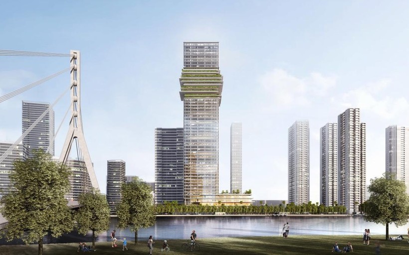 Phối cảnh dự án Capitaland Tower trên một số trang môi giới bất động sản