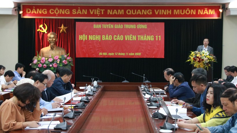 Toàn cảnh Hội nghị báo cáo viên tháng 11/2020 của Ban Tuyên giáo Trung ương (Nguồn: tuyengiao.vn)