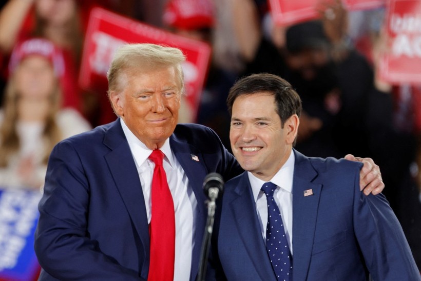 Donald Trump và Marco Rubio, người được ông chọn giao chức Ngoại trưởng trong chính quyền Trump 2.0 (Ảnh: Singtao)