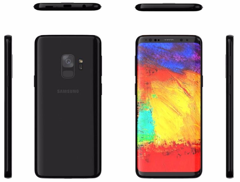 Hình ảnh dựng của Galaxy S9 để khắc phục nhược điểm thiết kết của Galaxy S8 được tạp chí Forbes và công ty Ghostek đưa ra hồi tháng 12/2017. Nguồn: Forbes