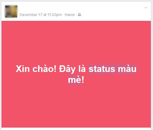 Trên Facebook mấy ngày nay chúng ta đã có thể thấy lác đác những "status màu mè" xuất hiện.