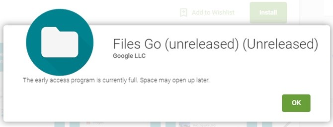 Giao diện Files Go 