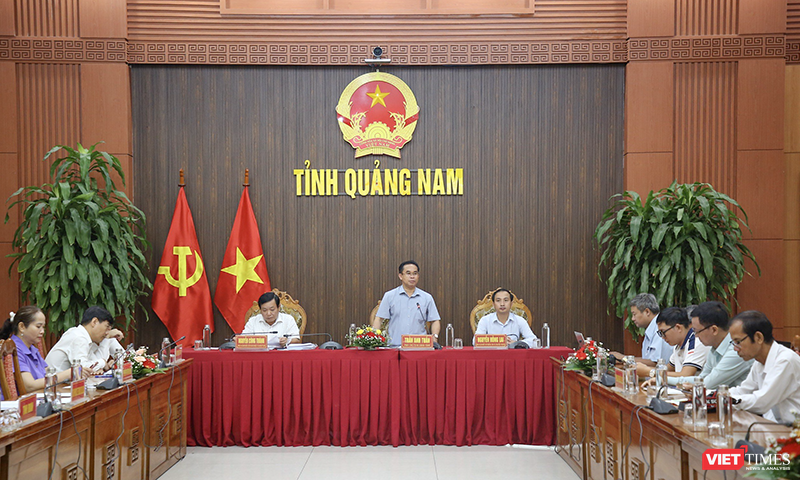 Ông Trần Tuấn Anh, Phó Chủ tịch UBND tỉnh Quảng Nam phát biểu tại họp báo thông tin về Hội khỏe Phù Đổng toàn quốc lần thứ X năm 2024 Khu vực III, tại Quảng Nam.