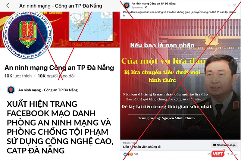 Phòng An ninh mạng và phòng, chống tội phạm sử dụng công nghệ cao, Công an TP Đà Nẵng vừa phát đi cảnh báo về trang facebook mạo danh cơ quan này để lừa đảo.