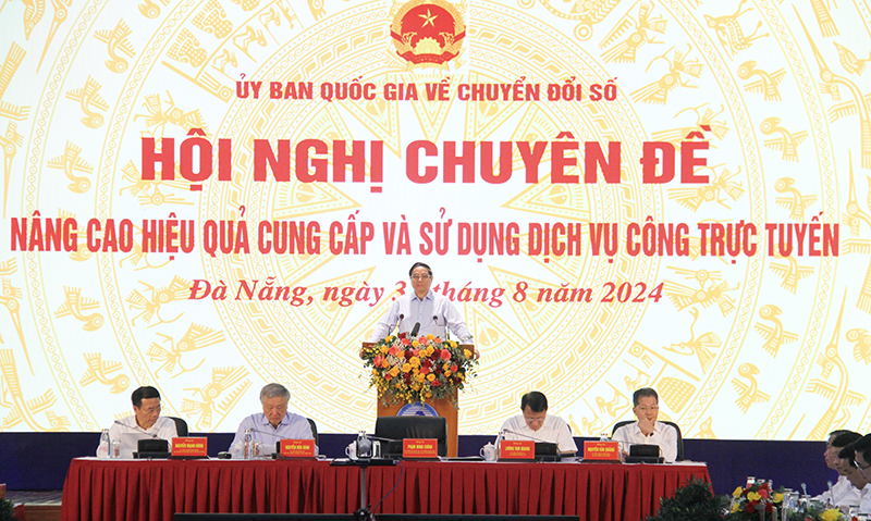 Thủ tướng Chính phủ Phạm Minh Chính, Chủ tịch Ủy ban Quốc gia về chuyển đổi số chủ trì Hội nghị chuyên đề Nâng cao hiệu quả cung cấp và sử dụng dịch vụ công trực tuyến diễn ra ngày 31/8, tại Đà Nẵng