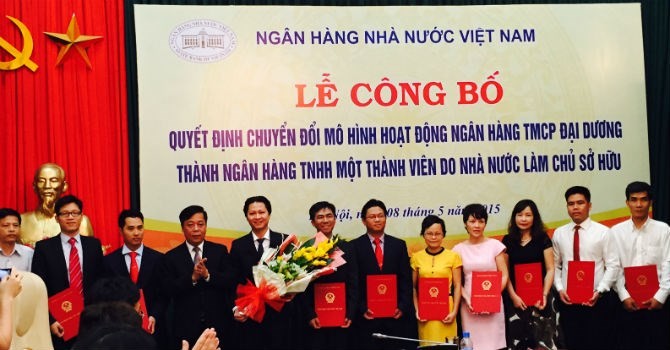 Ban lãnh đạo mới của OceanBank. 