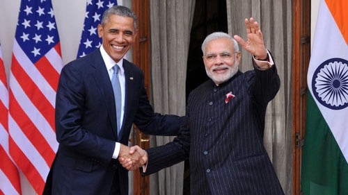 Tổng thống Mỹ Barack Obama và Thủ tướng Ấn Độ Narendra Modi. Ảnh: Getty Images