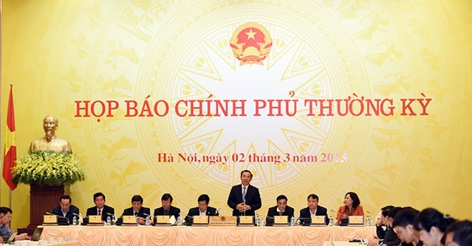 Buổi họp báo Chính phủ thường kỳ tháng 2/2015