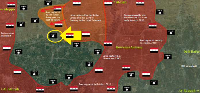 Lực lượng Tigers đánh chiếm làng Tayyibah, Đông Aleppo