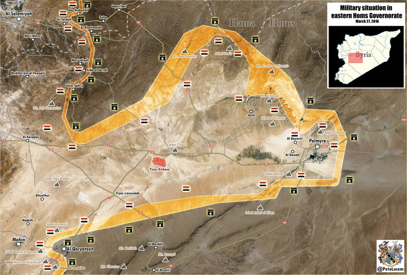 Quân đội Syria tăng cường lực lượng tấn công thành phố Qaryatayn, Homs