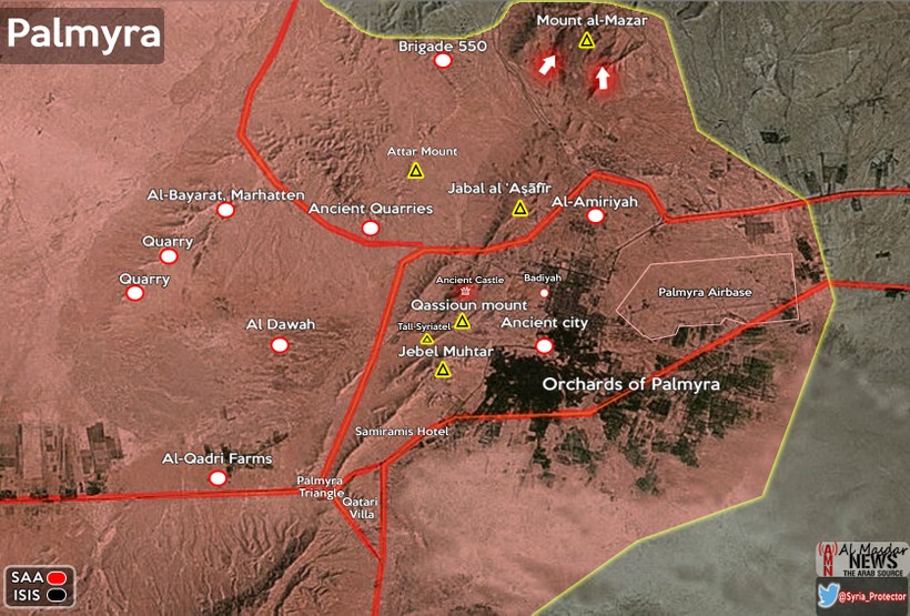 Quân đội Syria đánh chiếm ngọn núi chiến lược gần Palmyra