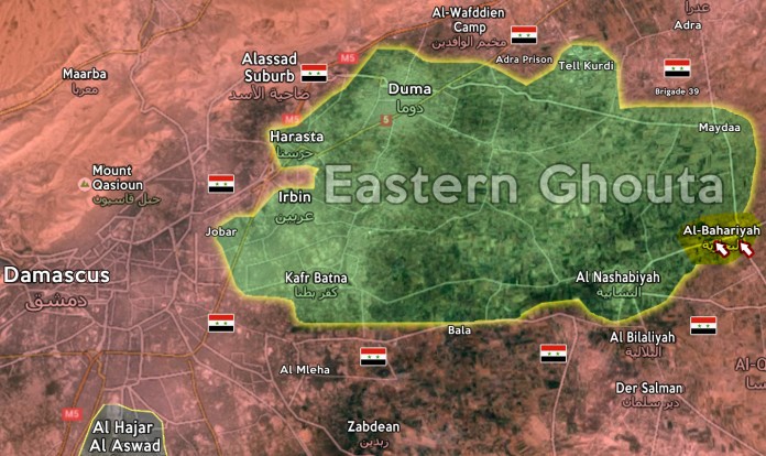 Bản đồ mặt trận Đông Ghouta