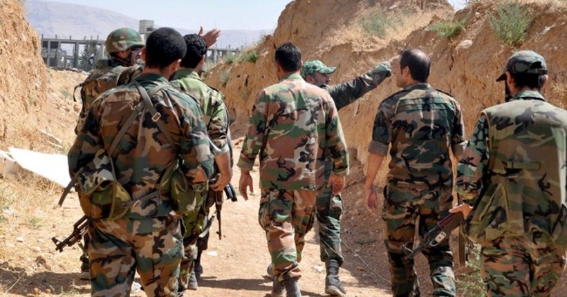 Binh sĩ thuộc sư đoàn cơ giới số 4 quân đội Syria