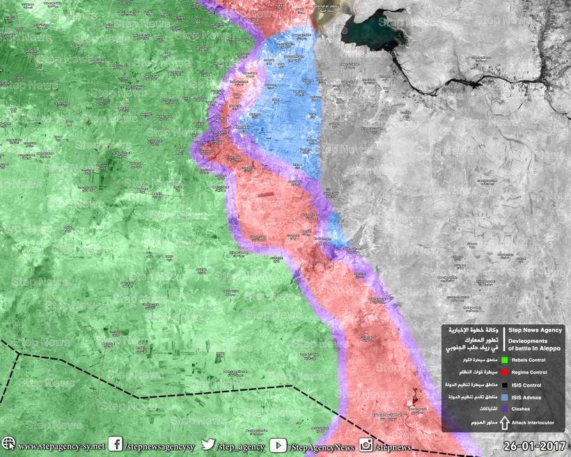 Chiến trường khu vực thị trấn Khanaser, hướng tây thành phố Aleppo