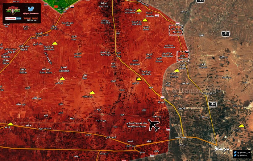 Hai ngôi làng quân đội Syria vừa giải phóng ngày 13.02.2017