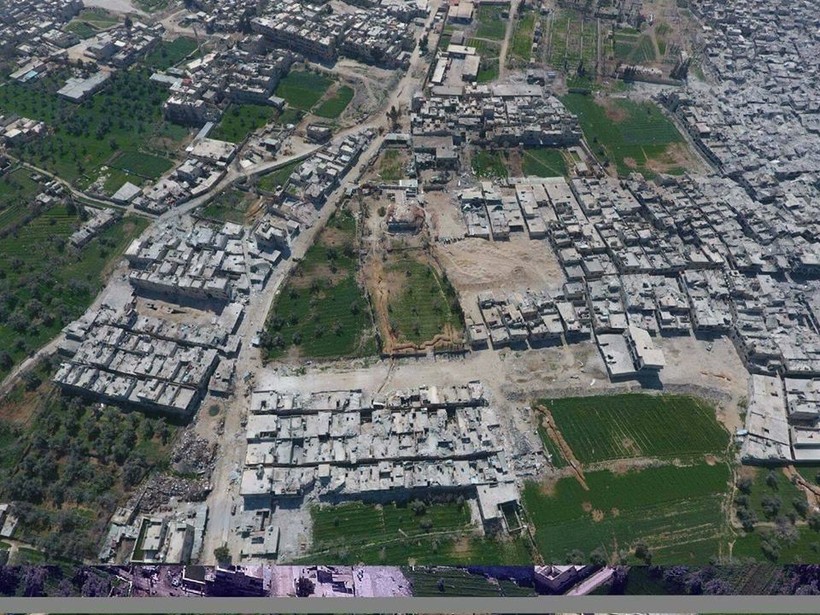 Toàn cảnh quận Al-Qaboun ngoại ô Damascus