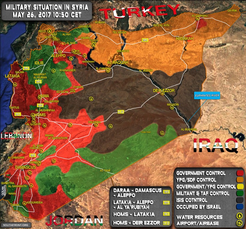 Tỏng quan tình hình chiến sự chiến trường Syria tính đến ngày 26.05.2017