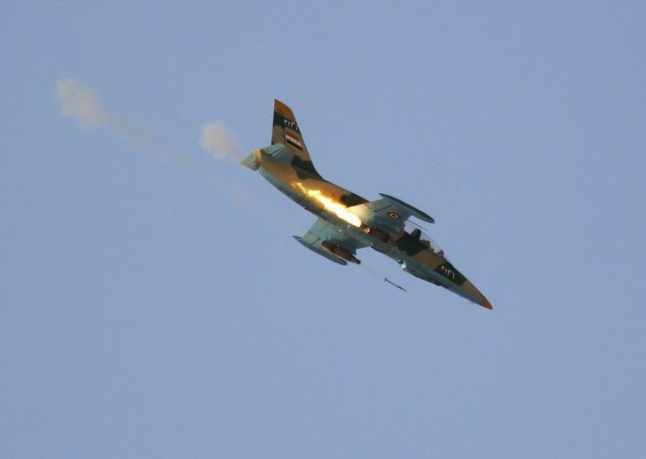 Không quân Syria không kích trên chiến trường Syria - Anh Masdar News