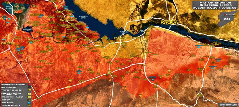 Chiến trường khu vực tỉnh Raqqa - Deir Ezzor, quân đội Syria giải phóng một vùng rộng lớn dọc theo bờ sông Euphrates