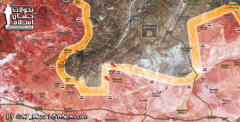 Quân đội Syria tiến công giải phóng thị trấn Al-Sukhnah trên vùng sa mạc tỉnh Homs