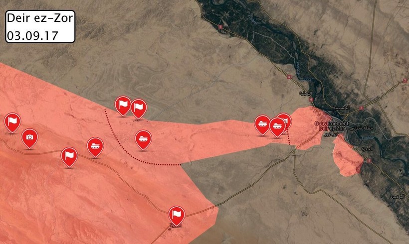 Quân đội Syria, chủ công là lực lượng Tiger, đột phá vòng vây của IS quanh thành phố Deir Ezzor - ảnh South Front