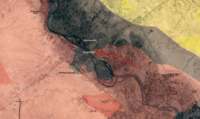 Quân đội Syria tiến công đánh chiếm cây cầu Siyasiyah, Dier Ezzor - ảnh South Front