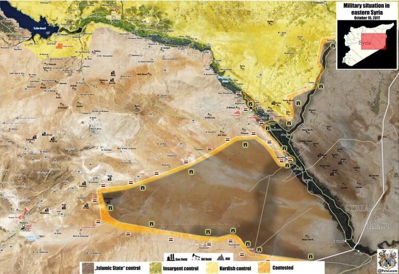 Bản đồ chiến sự khu vực Homs, Deir Ezzor Syria - ảnh South Front