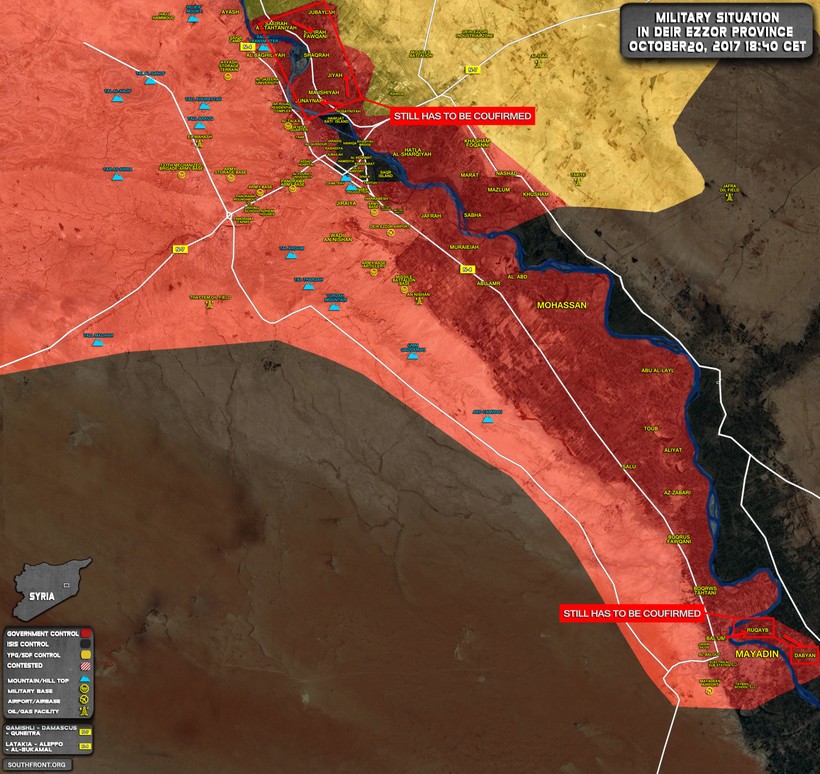 Các mũi tiến công của quân đội Syria trên chiến trường Deir Ezzor - ảnh South Front