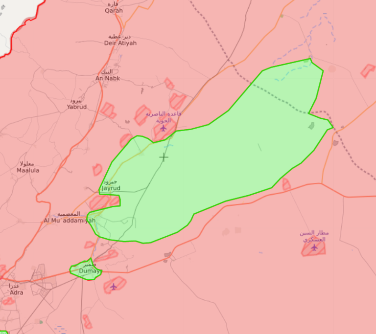 Khu vực Qalamoun, nơi các tay súng FSA có thể sẽ đầu hàng, giao nộp vũ khí cho quân đội Syria