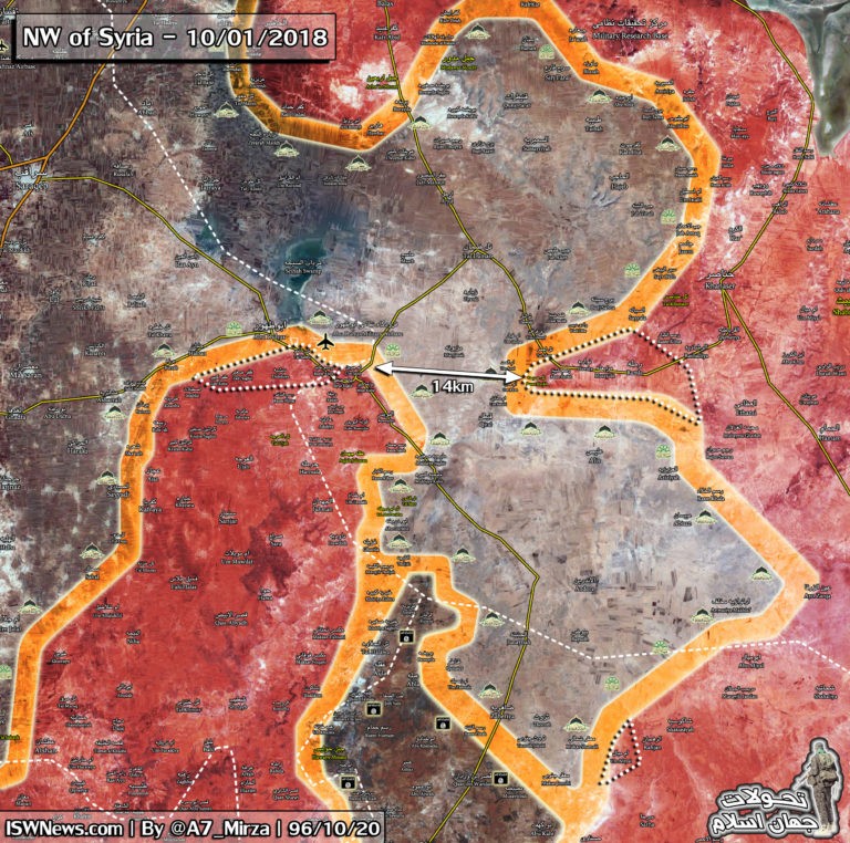 Tình hình chiến trường Idlib tình đến ngày 10.01.2018, ảnh South Front