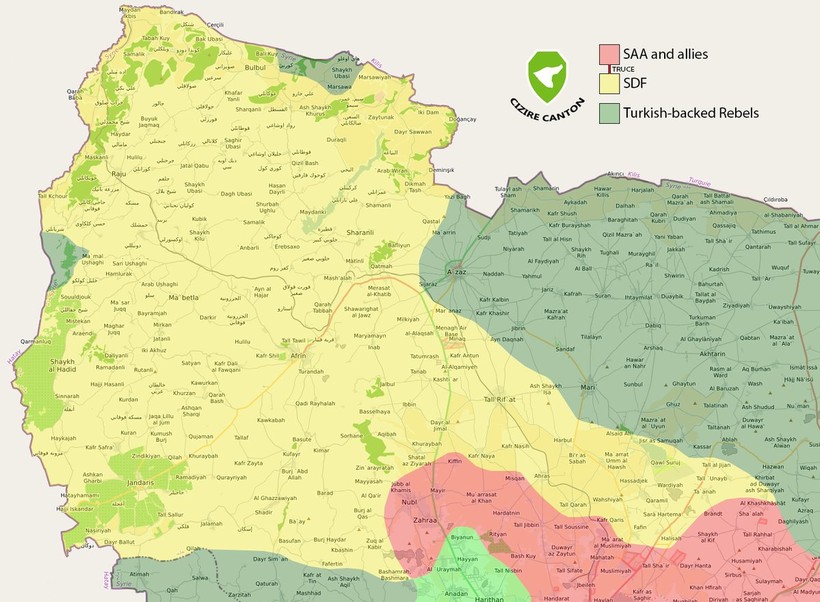 Chiến trường Afrin ngày 26.01.2018 - ảnh Muraselon