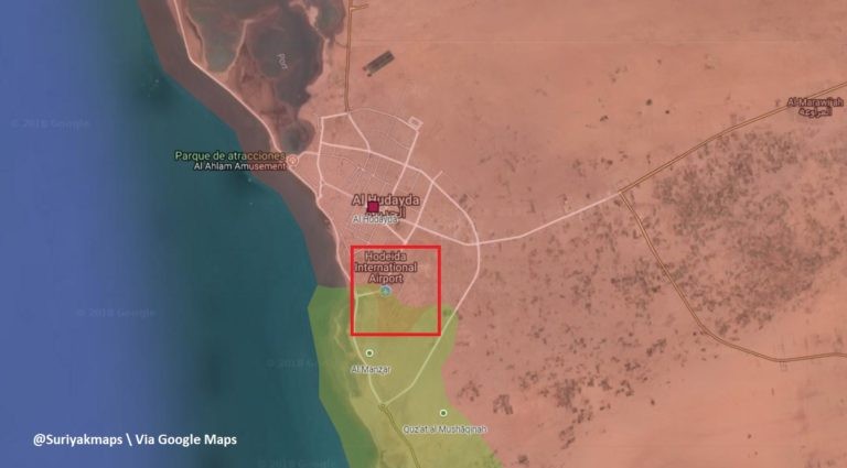  Liên minh quân sự Ả rập đánh chiếm sân bay thành phố cảng al-Hudaydah. Ảnh South Front