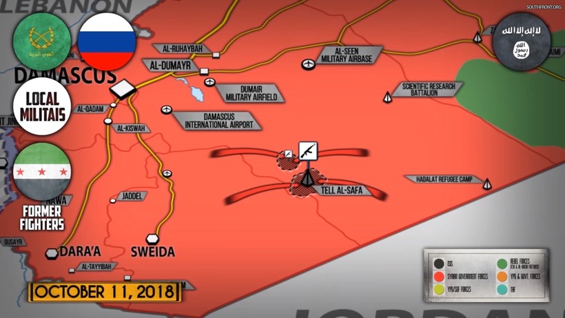 Tổng quan tình hình chiến sự Syria ngày 15.10.2018. Ảnh minh họa: South Front.