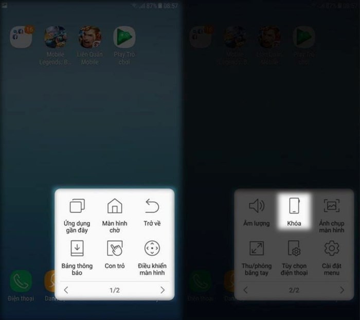 Hướng dẫn khóa màn hình điện thoại Samsung không dùng phím nguồn - Ảnh 2