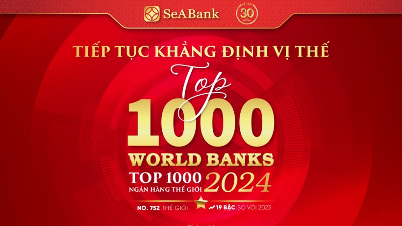 SeABank liên tục tăng hạng trong bảng xếp hạng “Top 1000 Ngân hàng thế giới” 