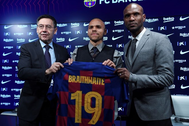 Barca đã chồng đủ 18 triệu euro để giải phóng hợp đồng của Martin Braithwaite với CLB Leganes. Ảnh Barca. 